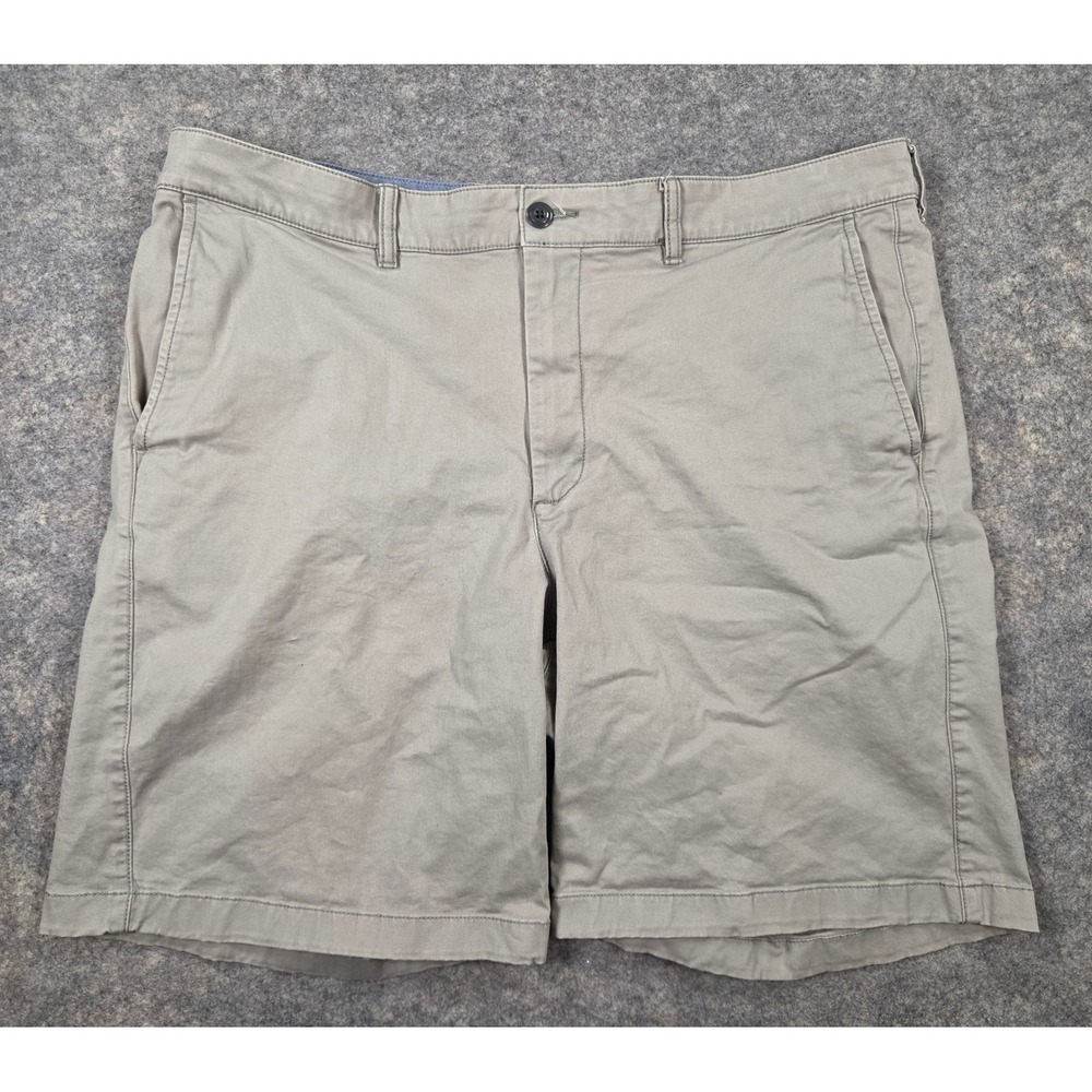 LL Bean Standard Fit Khaki Chino Shorts Mens 40 Tan Stretch Cotton 503788